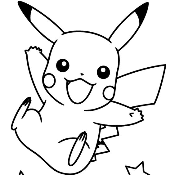 dibujos de pikachu coloreados